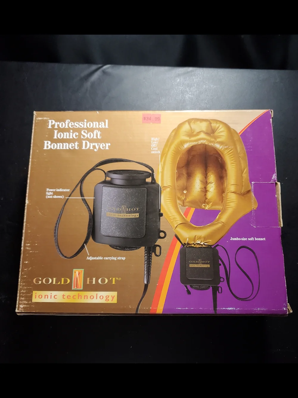 Professional Ionic Soft Bonnet Dryer - Gold